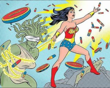 Wonder Woman i sminkreklam av Mike Allred